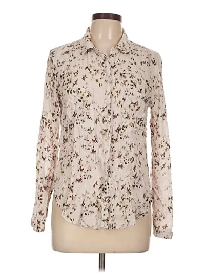 Pre-owned Bella Dahl Long Sleeve Blouse In White