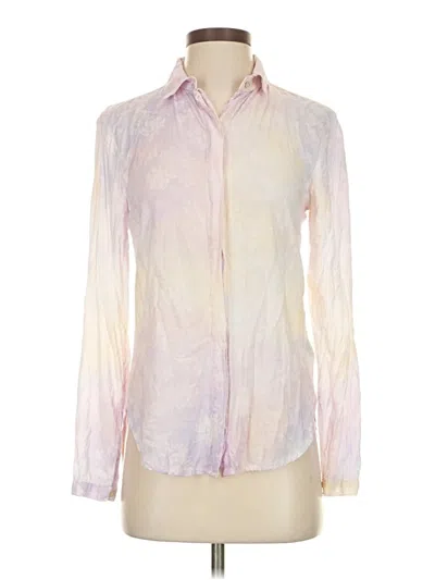 Pre-owned Bella Dahl Long Sleeve Blouse In White