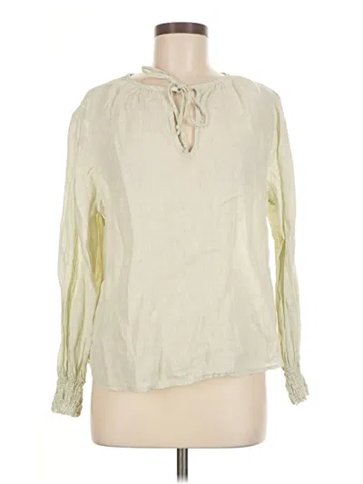 Pre-owned Bella Dahl Long Sleeve Blouse In White