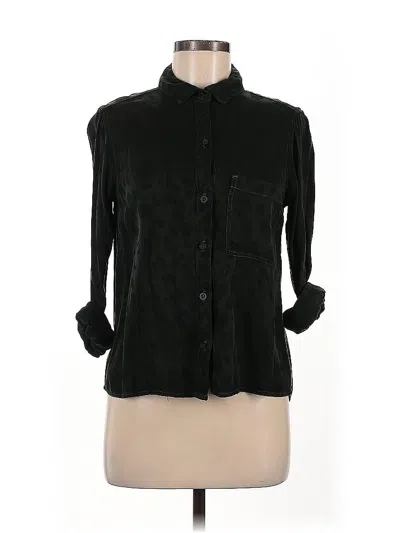 Pre-owned Bella Dahl Long Sleeve Button Down Shirt In Black