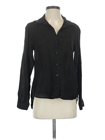 Pre-owned Bella Dahl Long Sleeve Button Down Shirt In Black