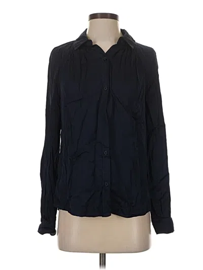 Pre-owned Bella Dahl Long Sleeve Button Down Shirt In Black