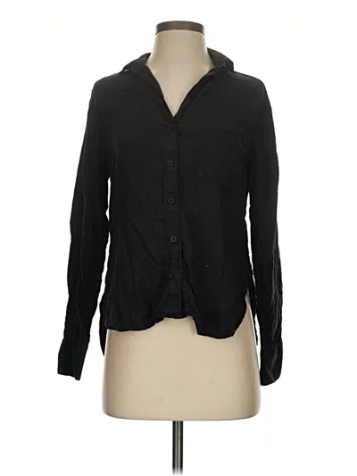 Pre-owned Bella Dahl Long Sleeve Button Down Shirt In Black