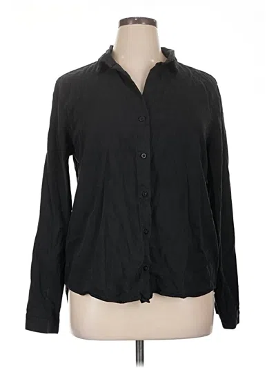 Pre-owned Bella Dahl Long Sleeve Button Down Shirt In Black