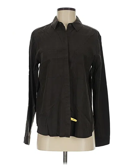 Pre-owned Bella Dahl Long Sleeve Button Down Shirt In Black