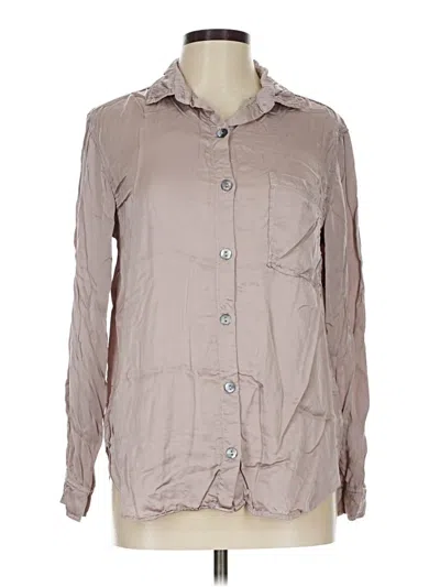 Pre-owned Bella Dahl Long Sleeve Button Down Shirt In Brown