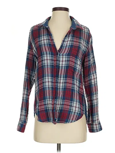Pre-owned Bella Dahl Long Sleeve Button Down Shirt In Burgundy