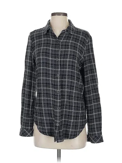 Pre-owned Bella Dahl Long Sleeve Button Down Shirt In Gray