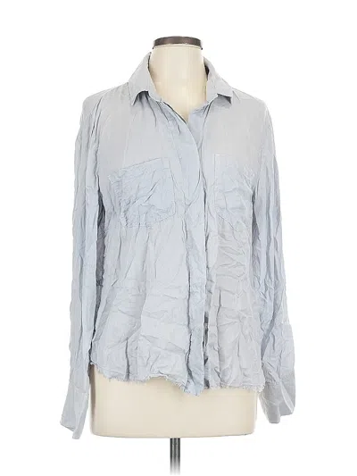 Pre-owned Bella Dahl Long Sleeve Button Down Shirt In Gray