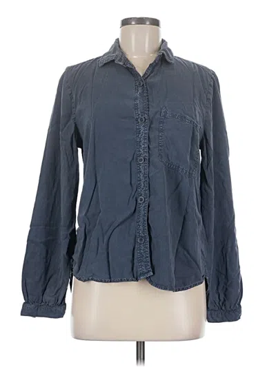 Pre-owned Bella Dahl Long Sleeve Button Down Shirt In Gray