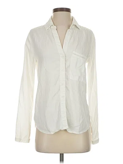 Pre-owned Bella Dahl Long Sleeve Button Down Shirt In Ivory