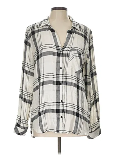 Pre-owned Bella Dahl Long Sleeve Button Down Shirt In Ivory