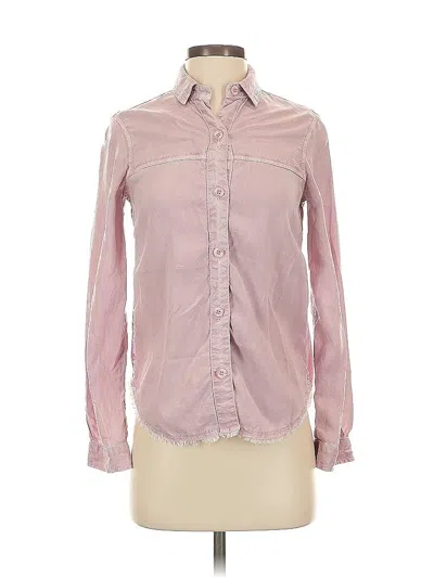 Pre-owned Bella Dahl Long Sleeve Button Down Shirt In Pink