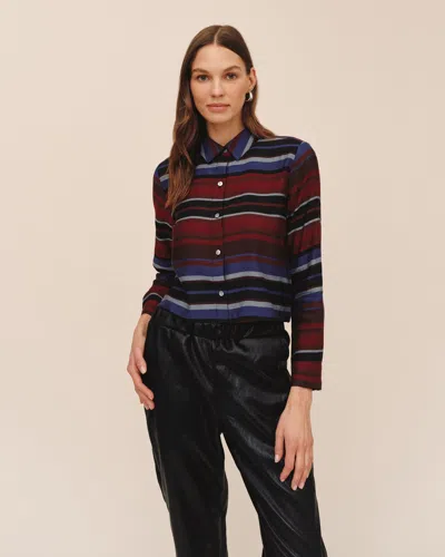 Bella Dahl Long Sleeve Clean Crop Button Down In Animal Print