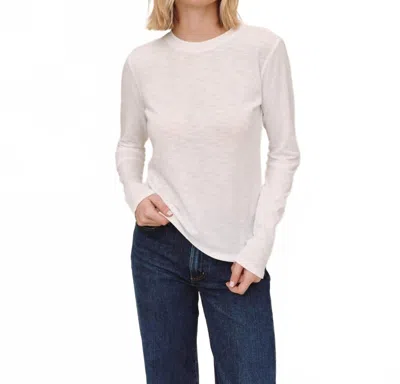 Bella Dahl Long Sleeve Crewneck T-shirt In White