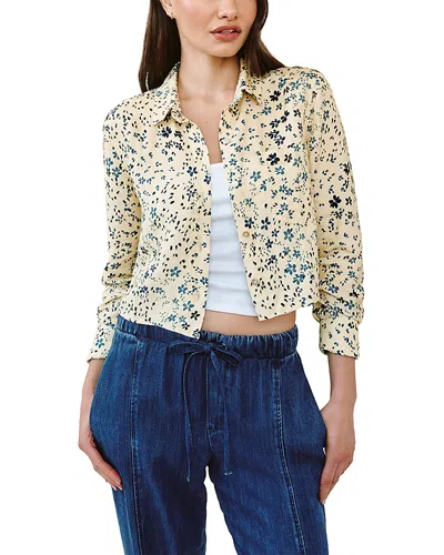 Bella Dahl Long Sleeve Crop Shirt In Neutral