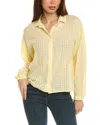 Bella Dahl Long Sleeve High Low Hem Linen-blend Shirt