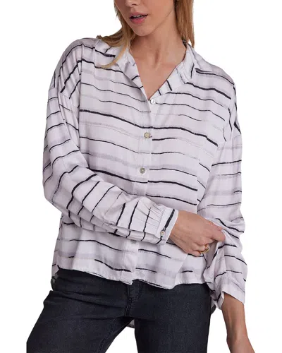 Bella Dahl Long Sleeve High Low Hem Shirt In Multi