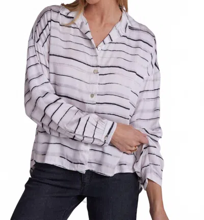 Bella Dahl Long Sleeve High Low Hem Shirt In Frstp In White