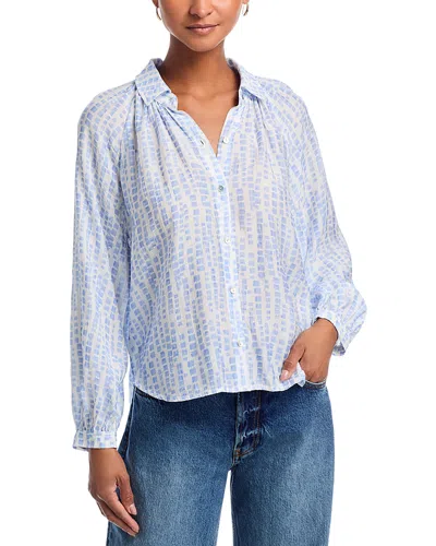 Bella Dahl Long Sleeve Raglan Shirt In Blue