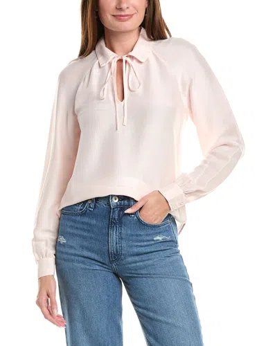 BELLA DAHL BELLA DAHL LONG SLEEVE RAGLAN SILK-BLEND PULLOVER