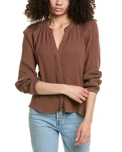Bella Dahl Long Sleeve Shirred Raglan Shirt