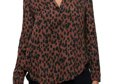 Bella Dahl Long Sleeve Shirt In Sepia Spots In Multi