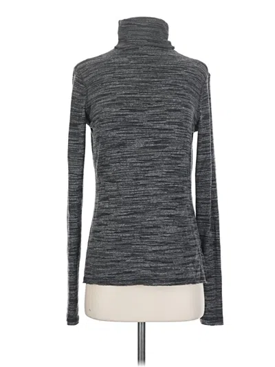 Pre-owned Bella Dahl Long Sleeve Top Gray Turtleneck Tops