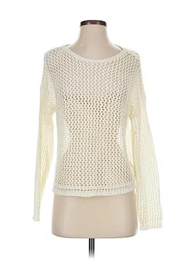 Pre-owned Bella Dahl Long Sleeve Top Ivory Boatneck Tops In White