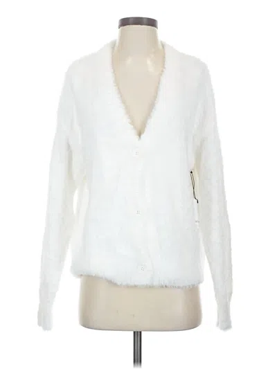 Pre-owned Bella Dahl Long Sleeve Top Ivory Plunge Neckline Tops