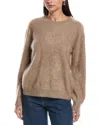 Bella Dahl Luxe Fuzzy Cashmere Sweater In Brown