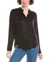 Bella Dahl Two Pocket Bishop Sleeve Shirt In Black