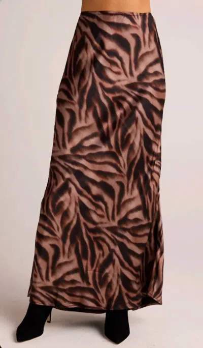 Bella Dahl Maxi Bias Skirt In Hazy Woodland Print In Multi