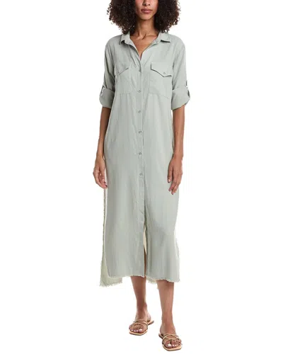 Bella Dahl Maxi Shirt Dress In Gray