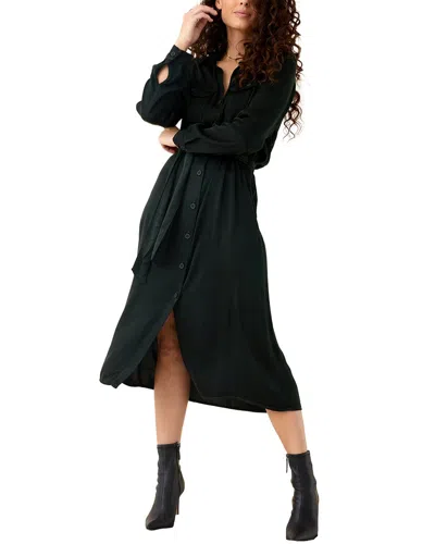 Bella Dahl Midi Shirt Dress In Black