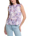 Bella Dahl Mock Neck Ruffle Top