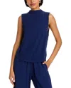 Bella Dahl Mock Neck Sleeveless Top In Navy Coast