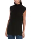 Bella Dahl Mock Neck Sweater Vest In Black
