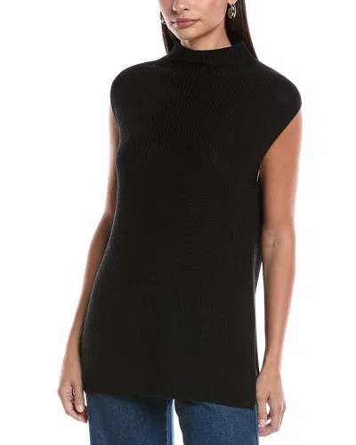 Bella Dahl Mock Neck Sweater Vest In Black