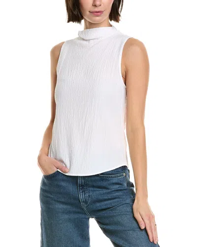 Bella Dahl Mock Neck Top In White
