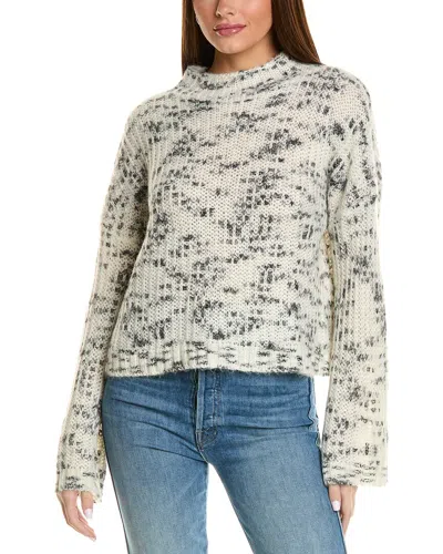 Bella Dahl Mock Neck Wool-blend Sweater In Black