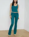 Bella Dahl Nica Scoop Neck Tank Bodysuit In Dark Teal