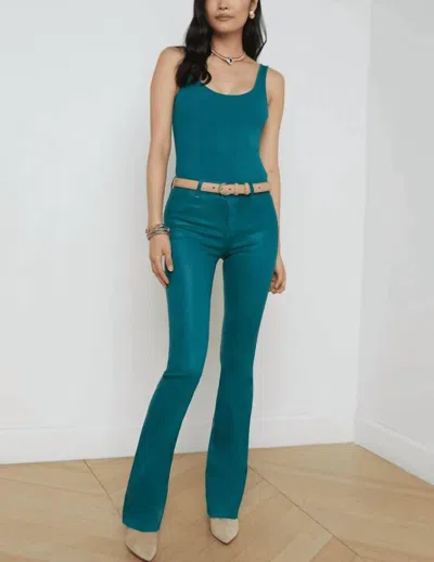 Bella Dahl Nica Scoop Neck Tank Bodysuit In Dark Teal