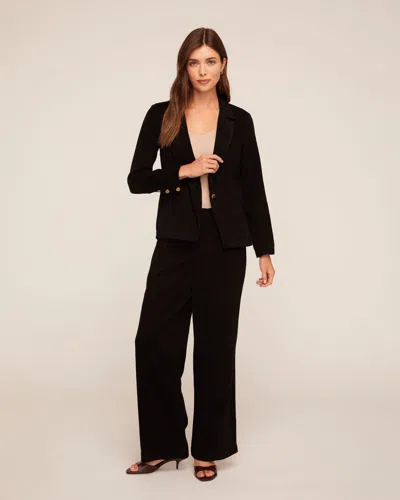 Bella Dahl Notch Collar Long Line Blazer In Black