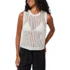 Bella Dahl Open Stitch Sweater Vest In White