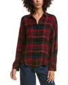 Bella Dahl Oversized Button-down Shirt In Red