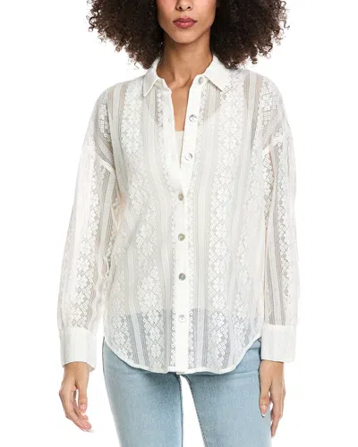 Bella Dahl Oversized Clean Linen Shirt In White