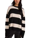 Bella Dahl Oversized Crew Neck Sweater In Multi