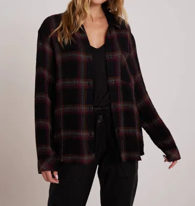 Bella Dahl Oversized Shirt With Pocket In Black