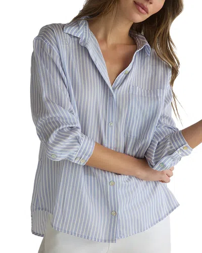 Bella Dahl Oversized Split Back Button Down In Blue
